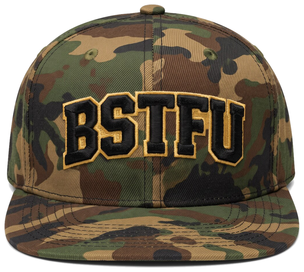 Camo Snapback in Camo/Orange