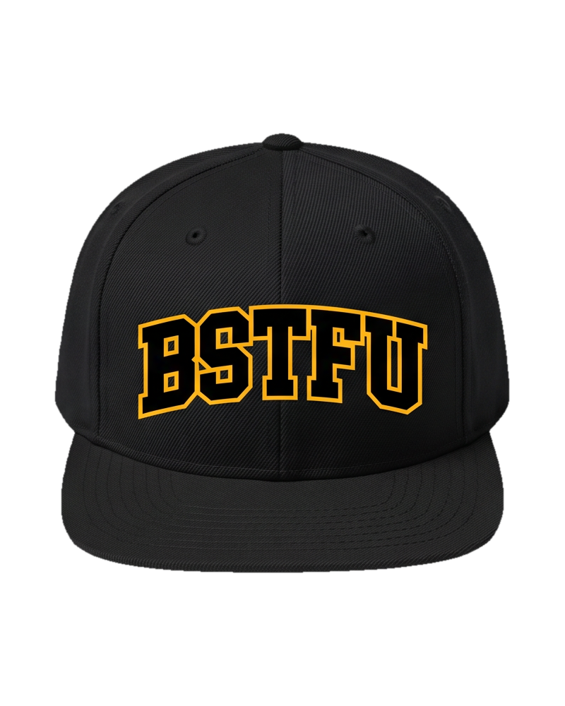FIRST DROP Snapback — Black Gold Outline
