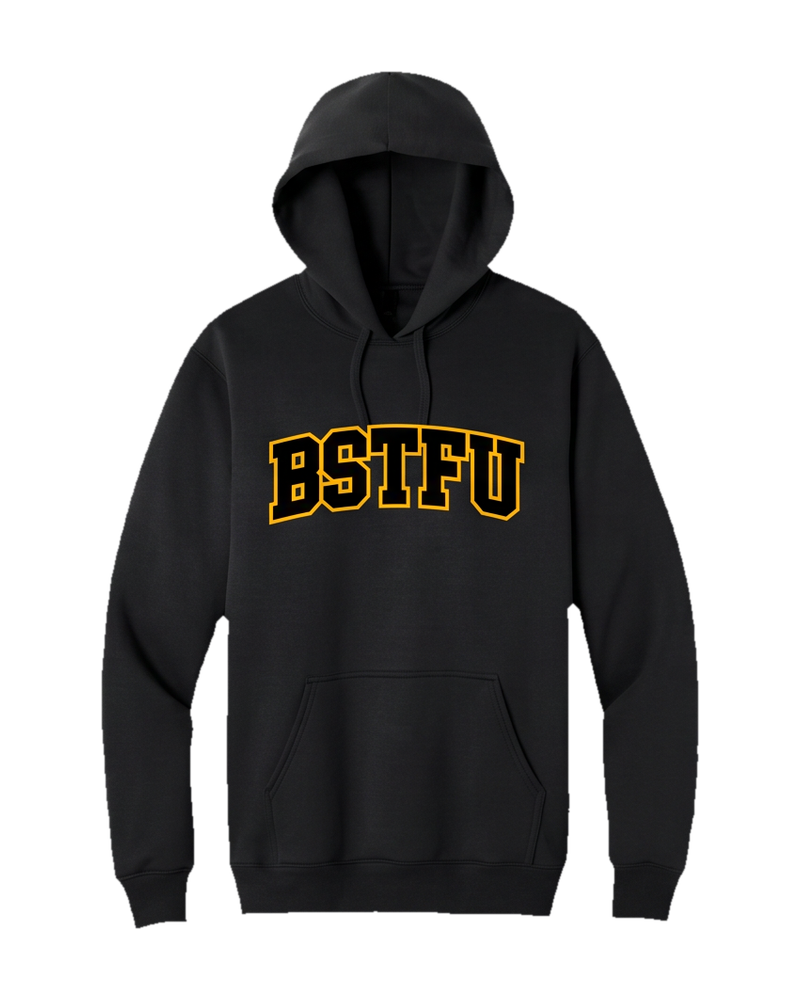 FIRST DROP Hoodie — Black Gold Outline