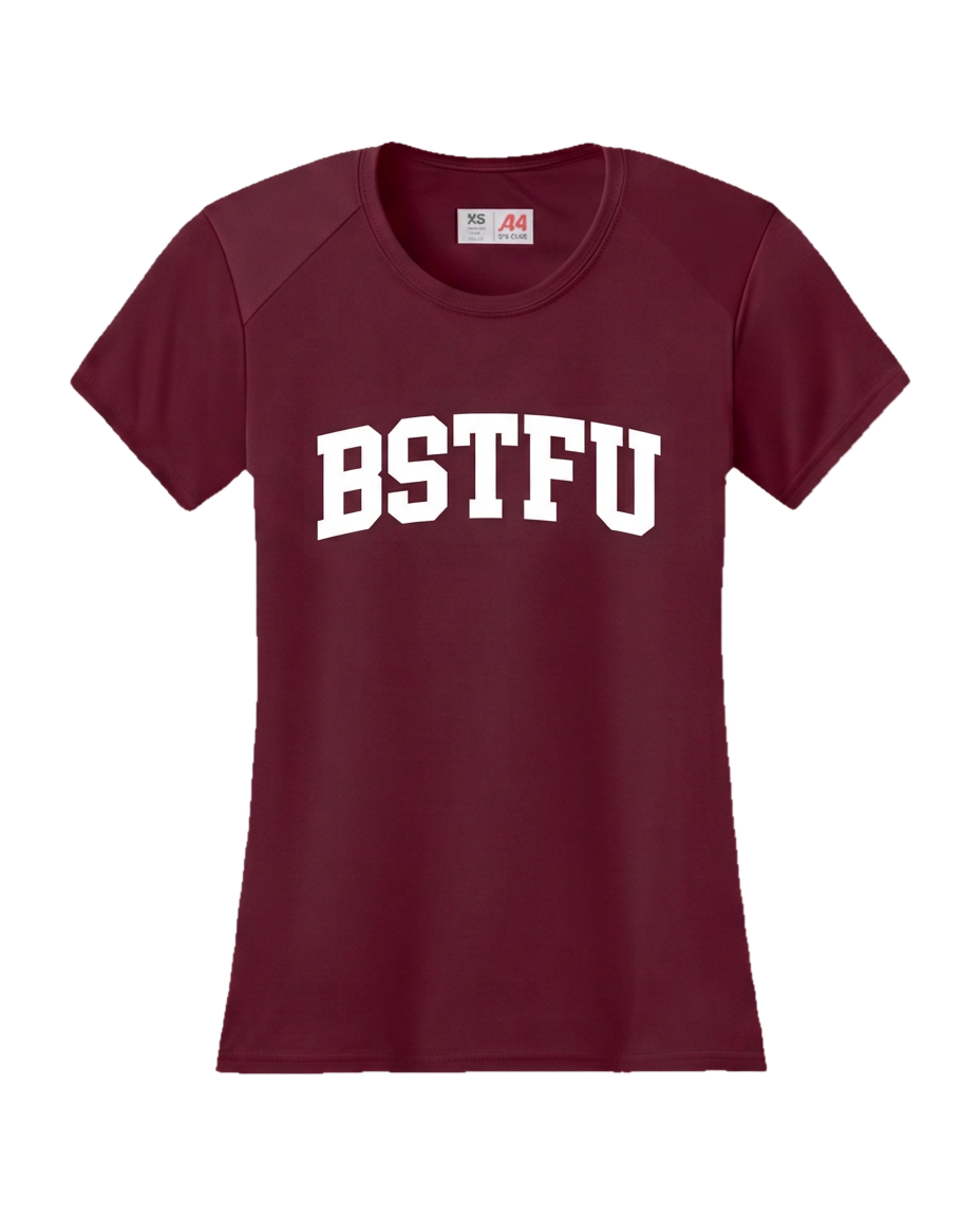 FIRST DROP Fitted Tee — Burgundy
